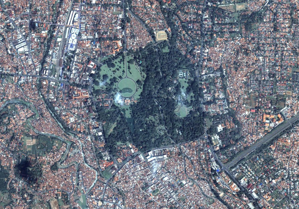 kart av Jakarta, satellitt