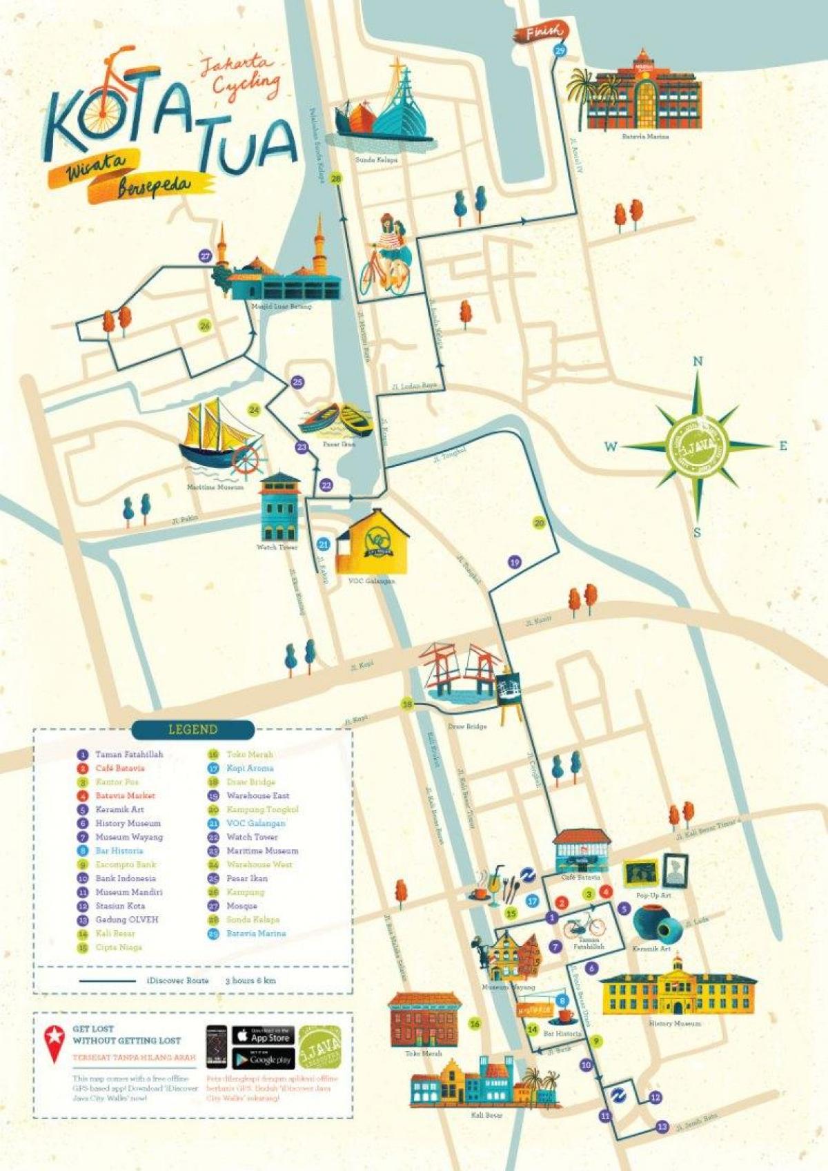 kart over Jakarta kota