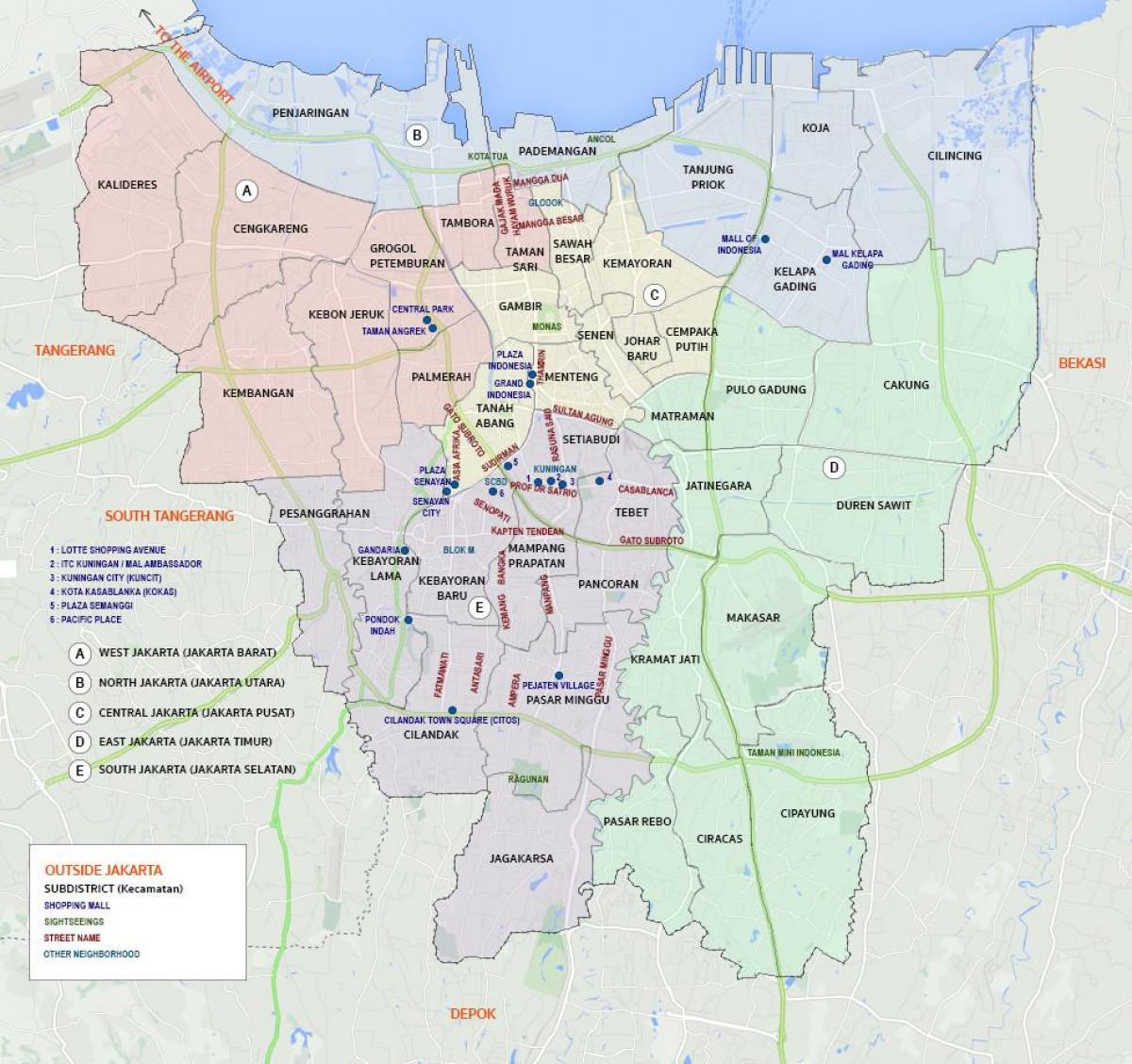 hovedstaden i indonesia kart