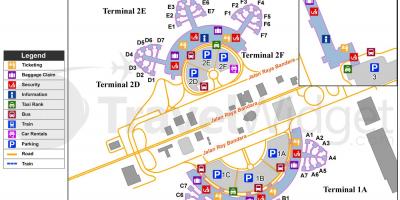 Soekarno hatta flyplass terminal kart