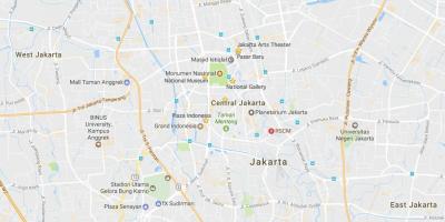 Kart over Jakarta kjøpesentre