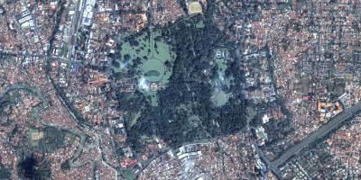 Kart av Jakarta, satellitt